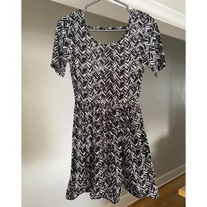 Backless Printed Mini Dress